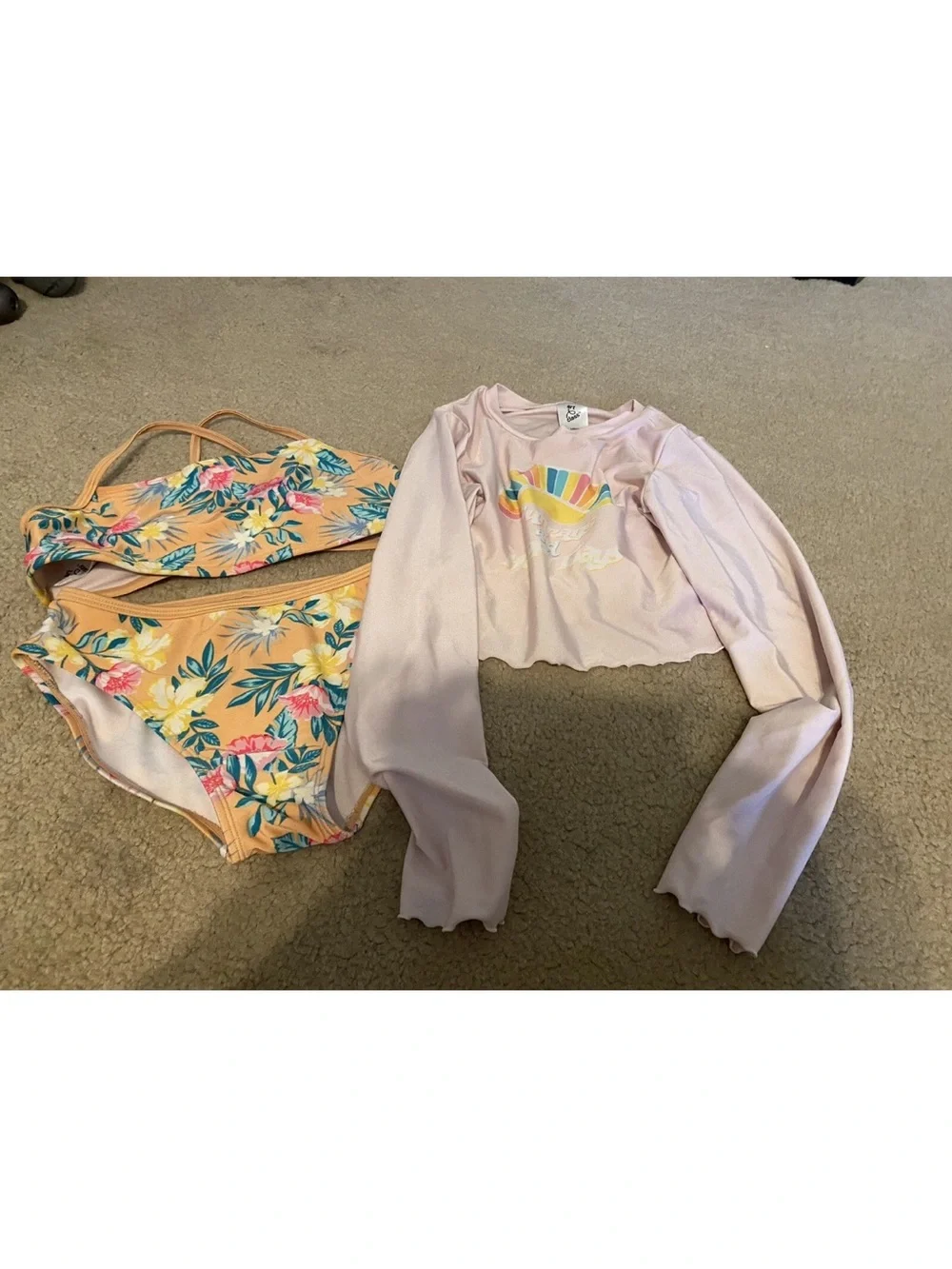 Art class size 10/12 girls bathing suit with swim shirt
